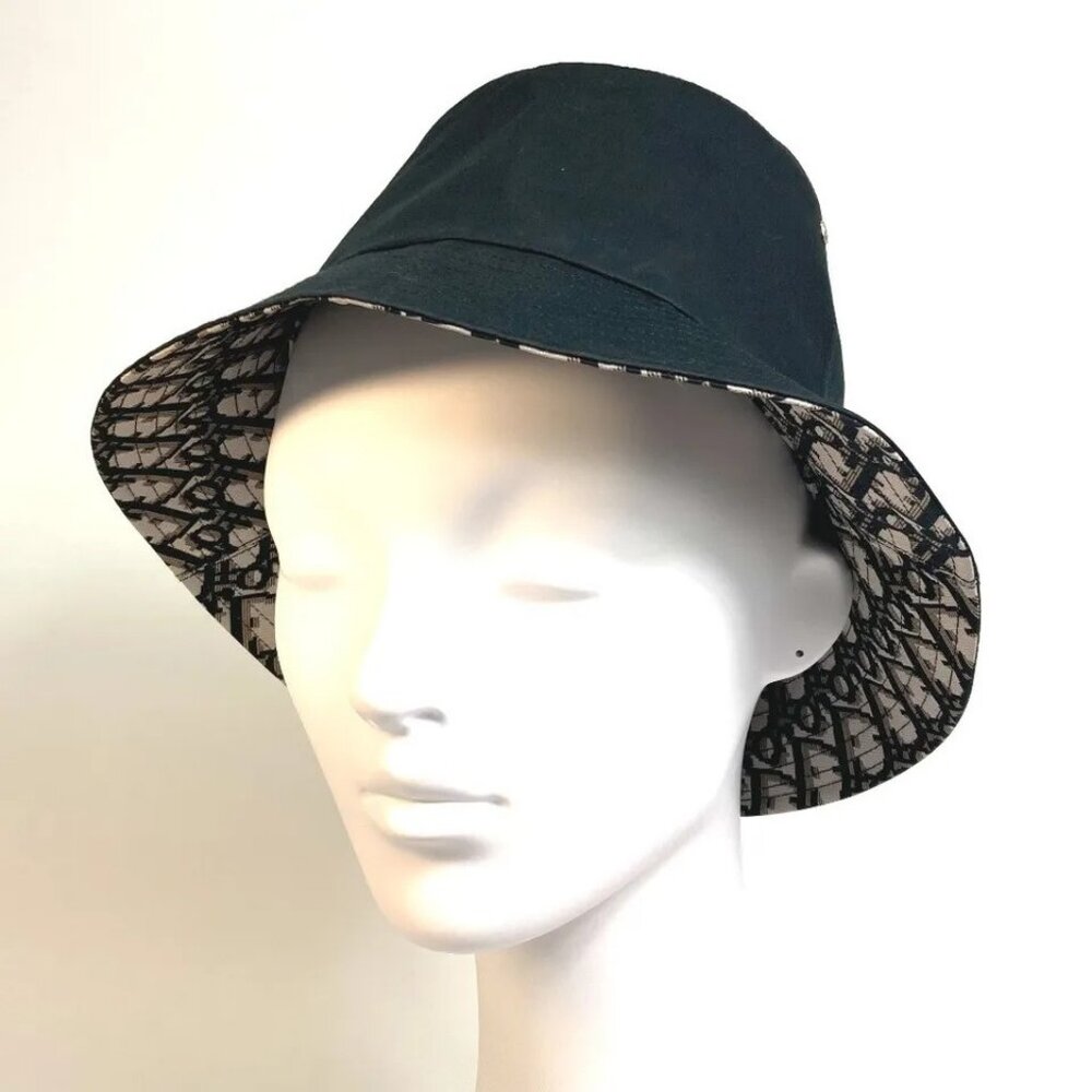 DIOR 95TDD923A130 Oblique TEDDY-D Bob Hat Bucket hat Nylon Black - Picture 8 of 16
